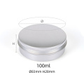 100 ml de conteneurs cosmétiques en aluminium rond vides